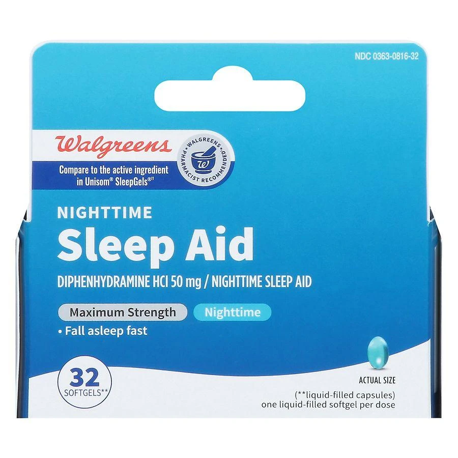 Walgreens Nighttime Sleep Aid Softgels 1
