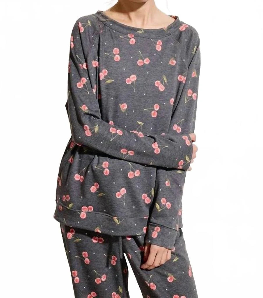 Phil Love Cherries Loungewear Set In Black