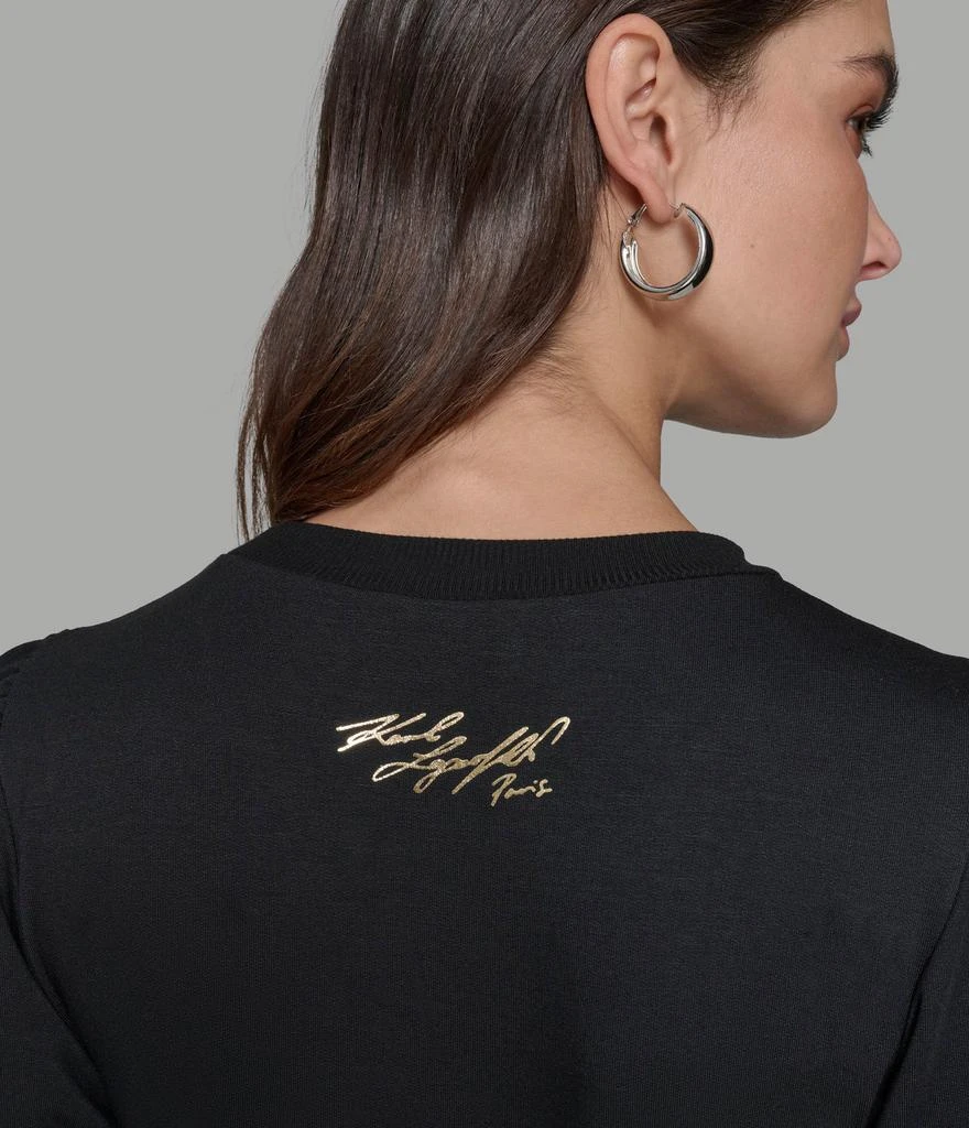 Karl Lagerfeld Paris PUFF SLEEVE WHIMSY T-SHIRT DRESS 9