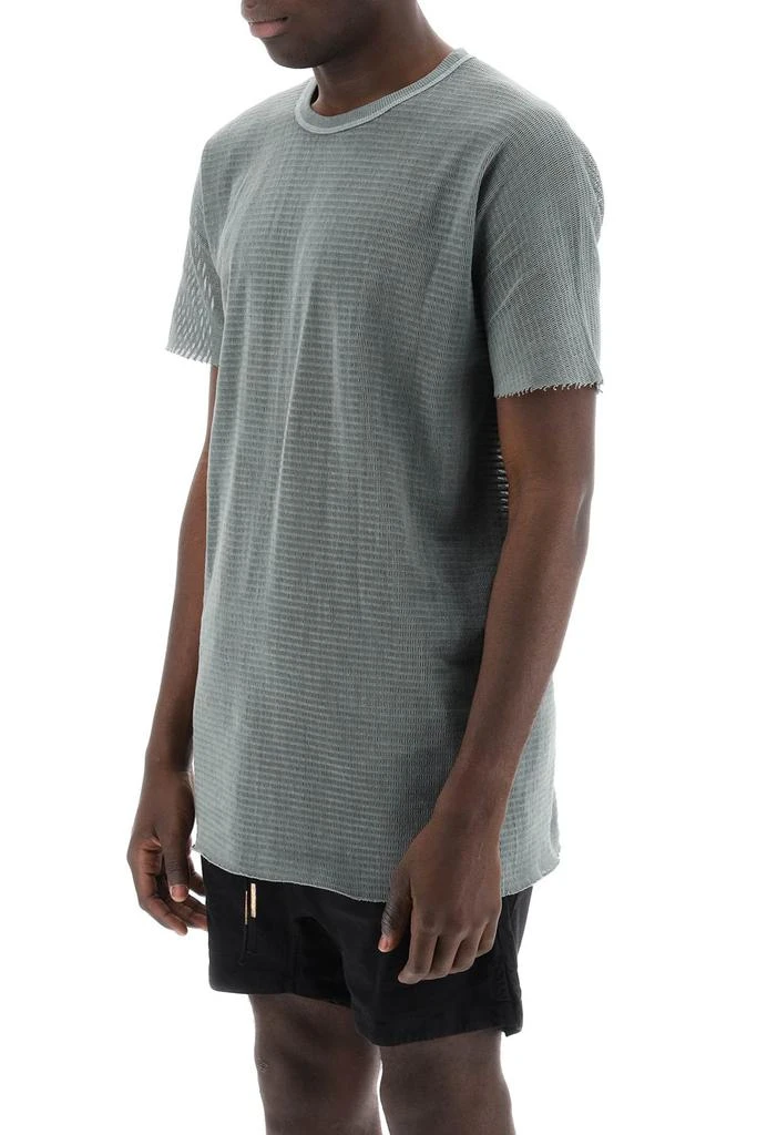 BORIS BIDJAN SABERI cotton perforated t-shirt 4