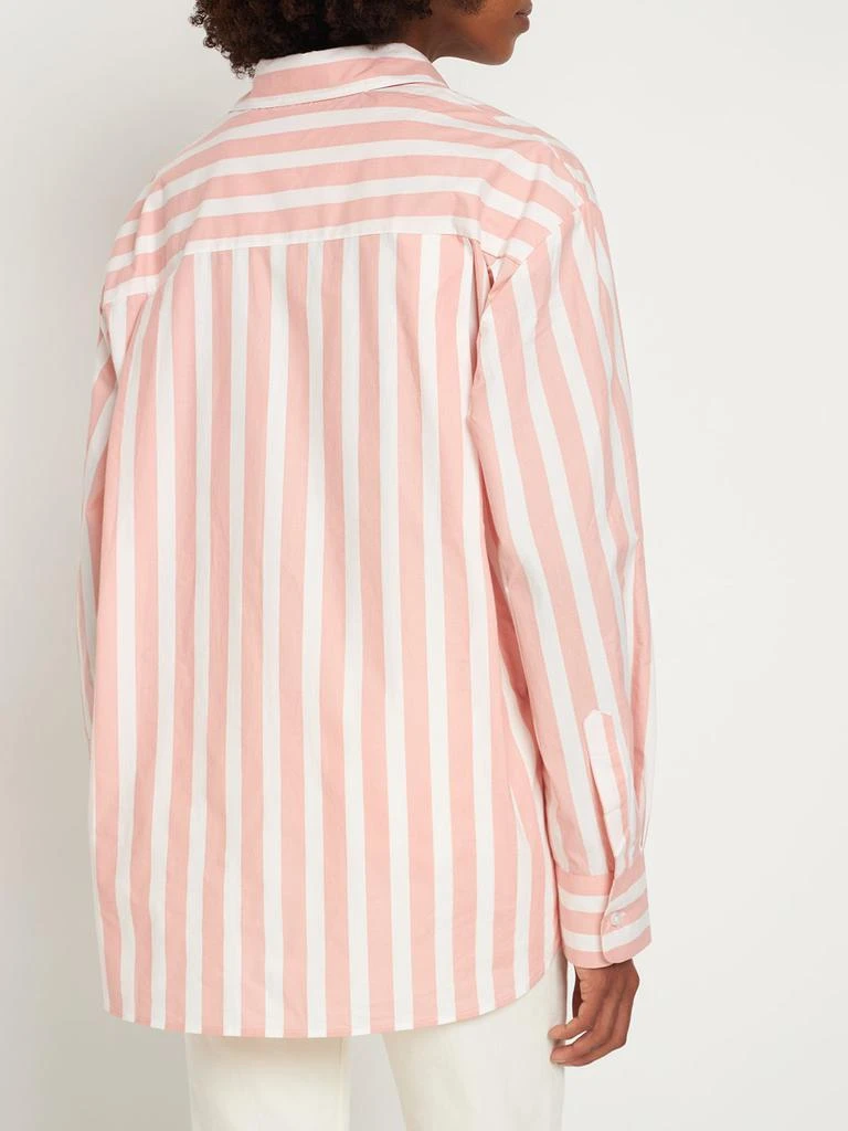 The Frankie Shop Lui Wide Striped Cotton Shirt 2