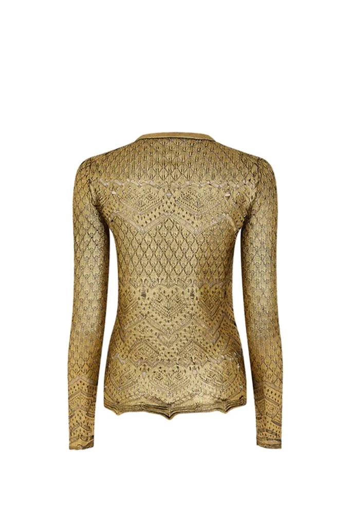 Paco Rabanne Paco Rabanne Metallic Knitted Long Sleeved Top 2