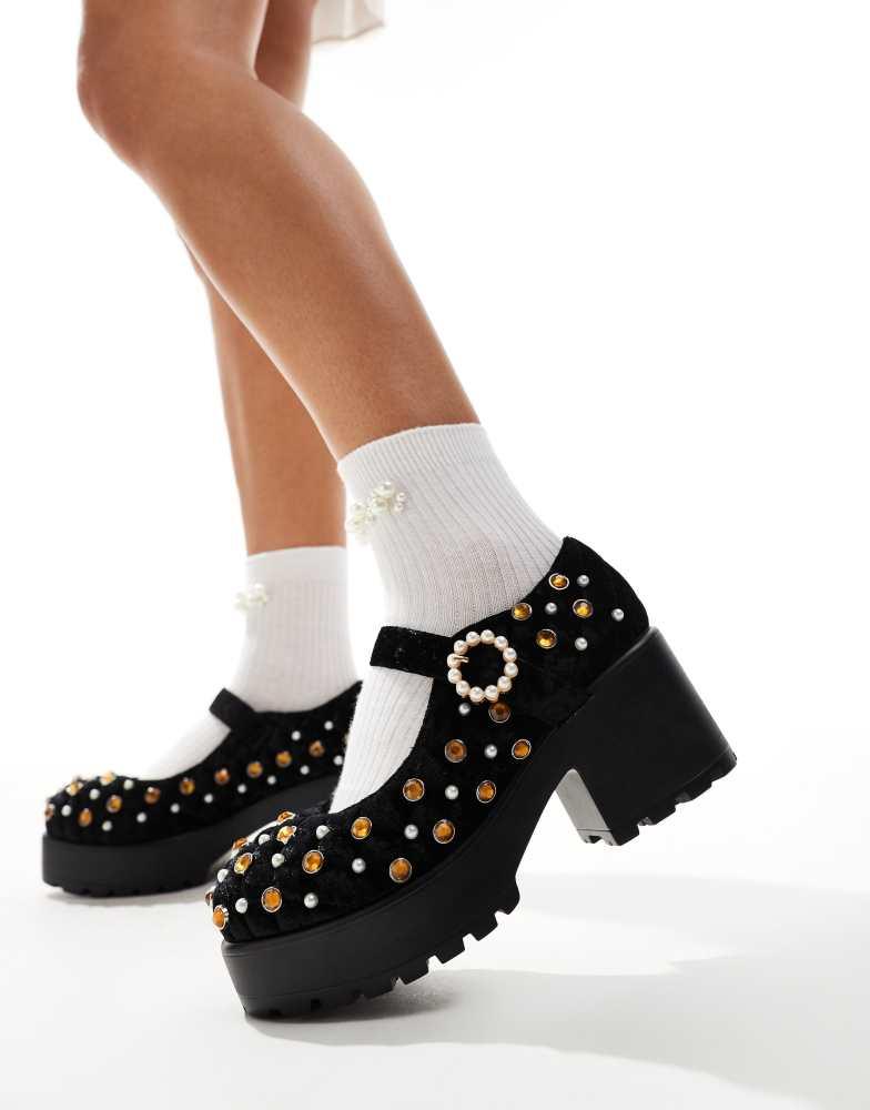 Koi Footwear Koi Tira Velvet Mary Janes Regal Temptation Edition