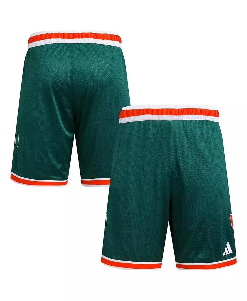 Adidas Men's Green Miami Hurricanes Swingman Replica Basketball Shorts 1