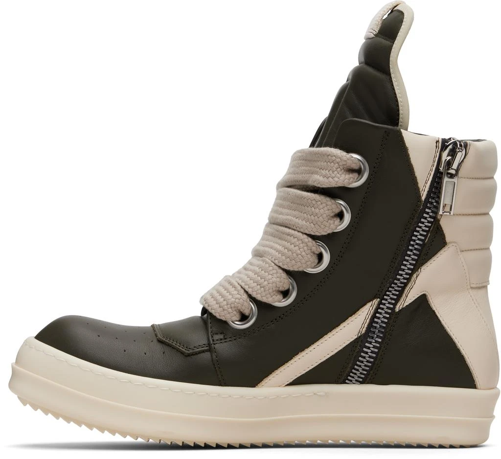 Rick Owens Khaki Concordians Jumbolace Geobasket Sneakers 3