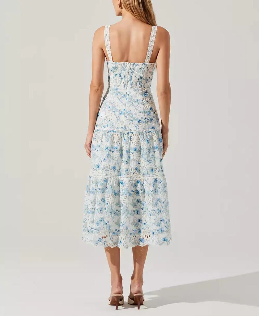 ASTR Women's Pellagia Cotton Eyelet Midi Dress 5