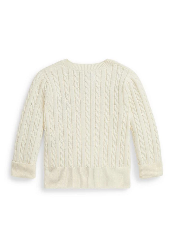 Ralph Lauren Baby Girls Polo Bear Mini-Cable Cotton Cardigan 2