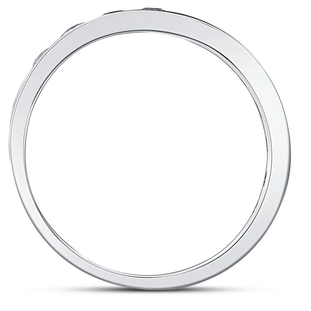 Pompeii3 1ct Diamond Wedding Ring 14K White Gold Size Selectable 2