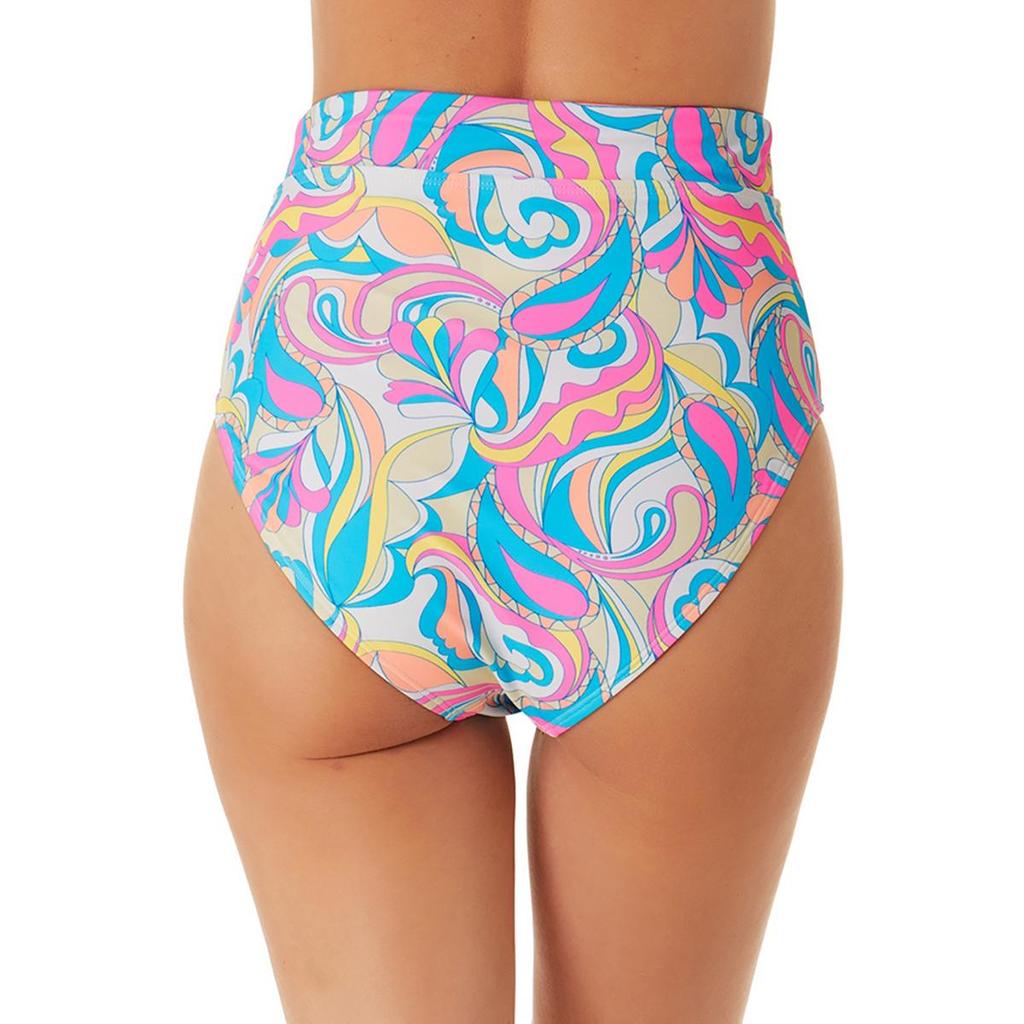 California Waves Womens Printed High Waist Swim Bottom Separates