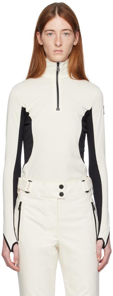 Moncler White Zip Turtleneck - Sweaters - Compare Prices