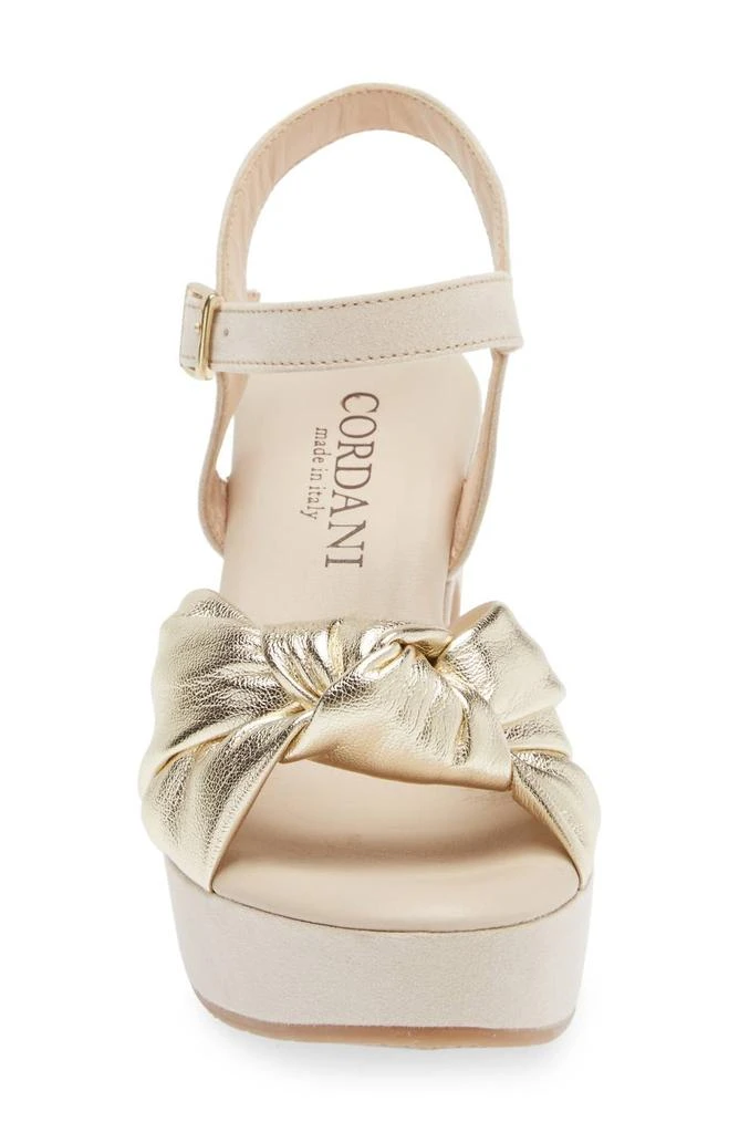 CORDANI Women Lola Knotted Platform Sandal In Platino 5