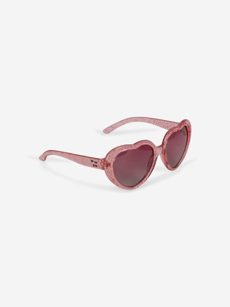 Konges Slojd Girls Glitter Heart Sunglasses in Pink