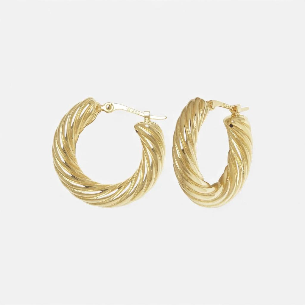 Ina Mar Ina Mar 14K Yellow Gold Spiral Twist Hoop Earrings 21/4265