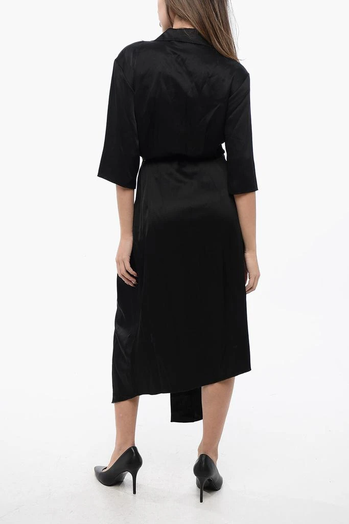 Nanushka Nanushka Satin LAIS Wrap-Dress with Breast Pocket 2