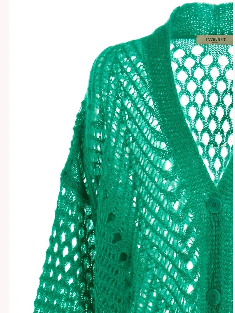 TWINSET TWINSET Open-Knit Long Sleeved Cardigan 3
