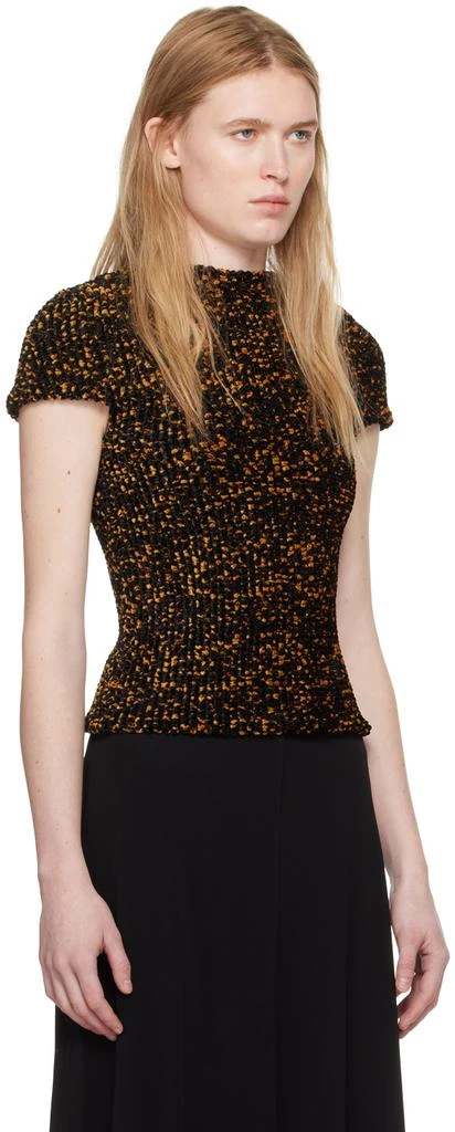 Totême Black & Orange Smocked T-Shirt 2