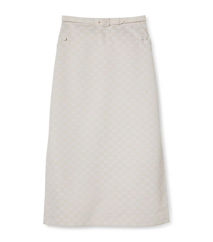 Gucci Gabardine GG Midi Skirt 1
