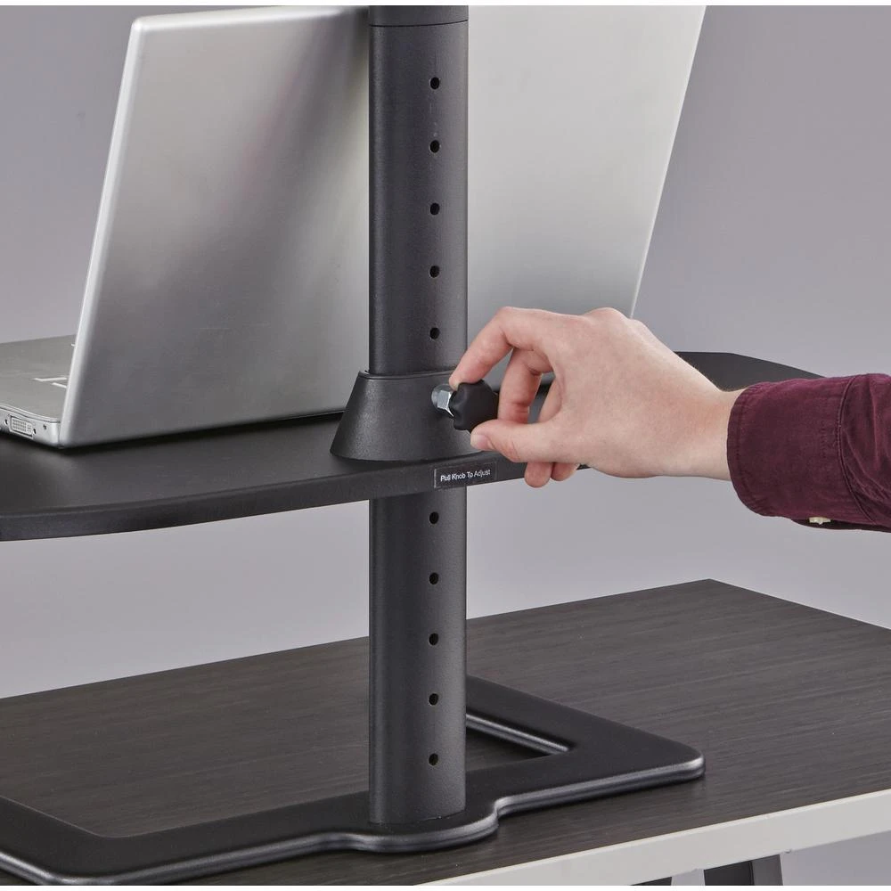 Safco Stance Height-Adjustable Laptop Stand - Black 3