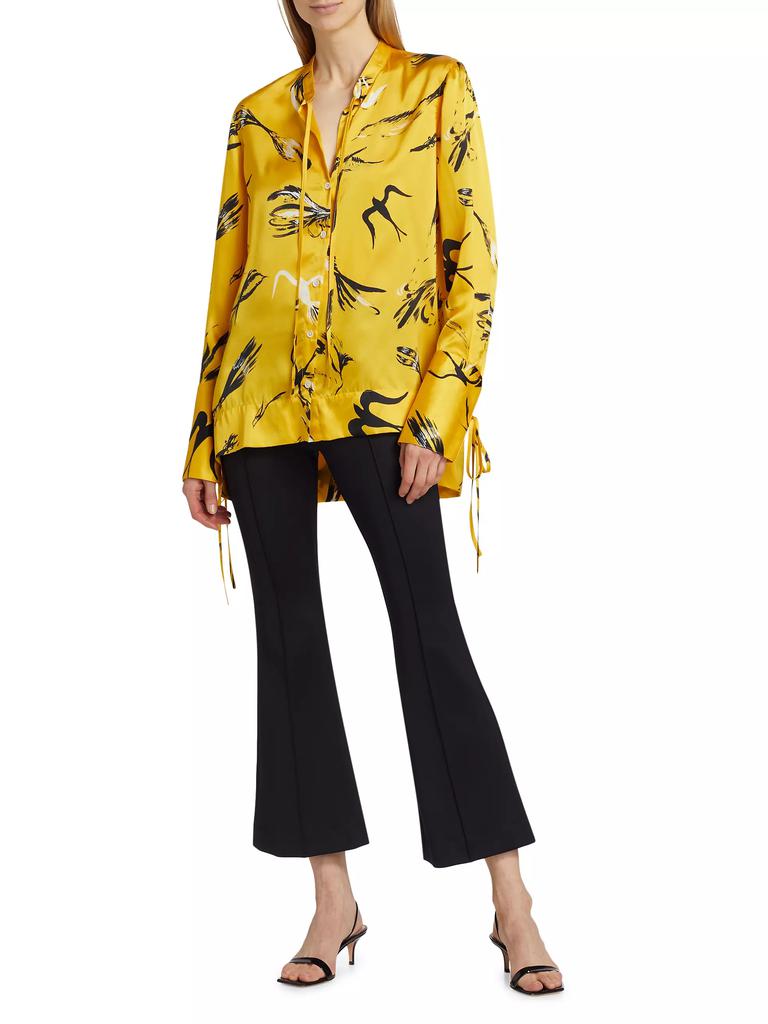 Rosetta Getty Bird Silk-Blend Shirt