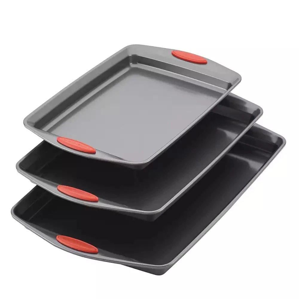 Rachael Ray Nonstick 3-Piece Bakeware Cookie Pan Set 1