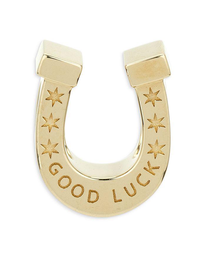 Adina Reyter 9K Yellow Gold Good Luck Horseshoe Bead Pendant
