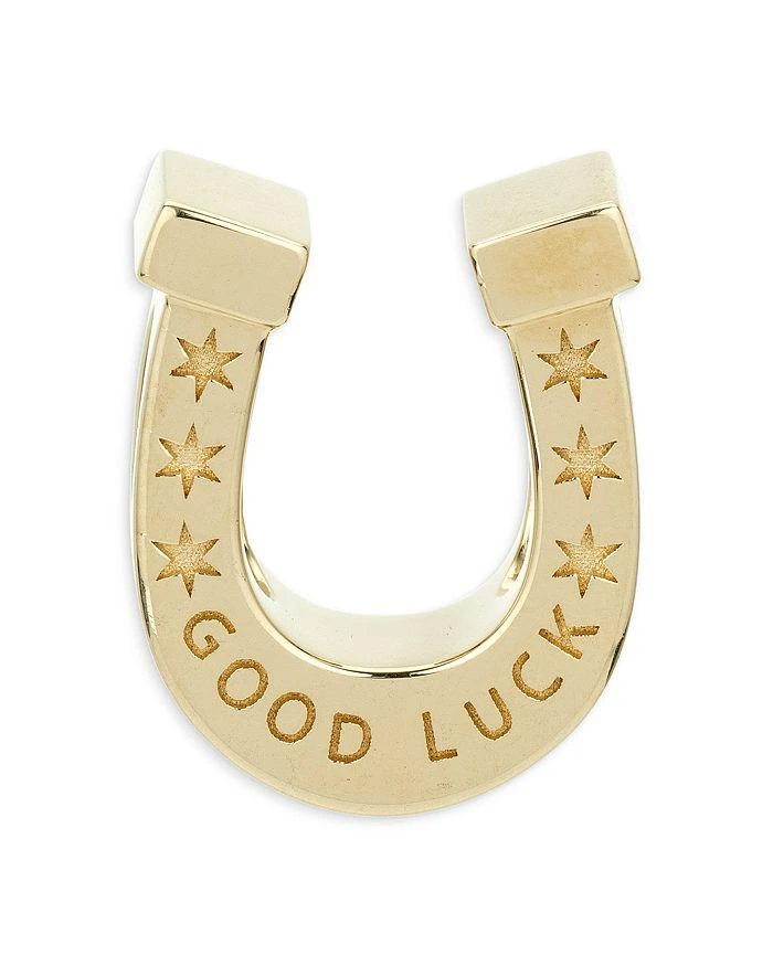 Adina Reyter 9K Yellow Gold Good Luck Horseshoe Bead  Pendant