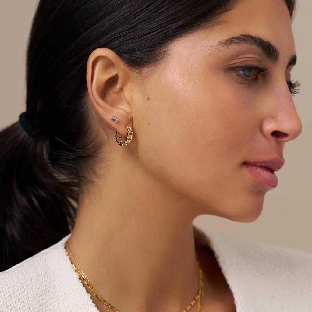 Orelia London Baguette Stud Earrings Made With Swarovski Crystals 2