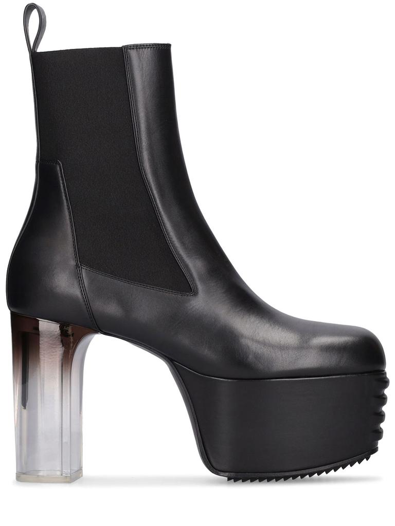 RICK OWENS 125mm Kiss Leather Boots