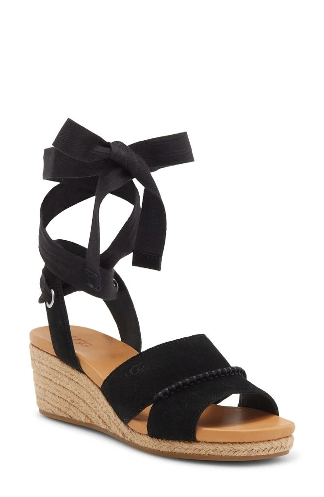 UGG Taia Ankle Tie Wedge Sandal 1