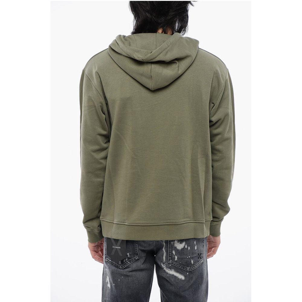 John Richmond Brushed Cotton Hoodie With LogoPrint
