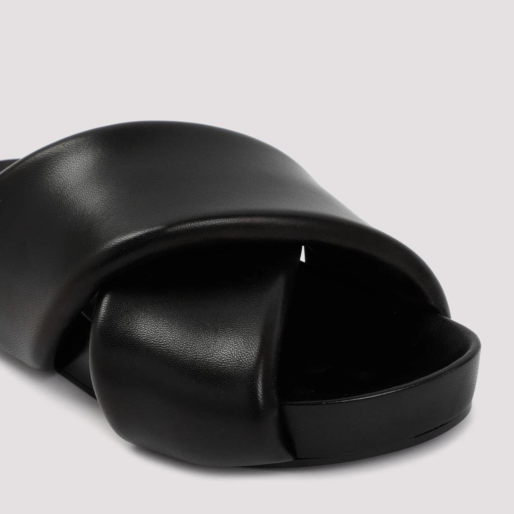 Jil Sander LEATHER PADDED SLIDES SANDALS 5
