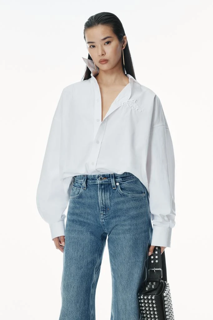 Alexander Wang Low-Rise Gusset Jeans in Medium Indigo Wash 5