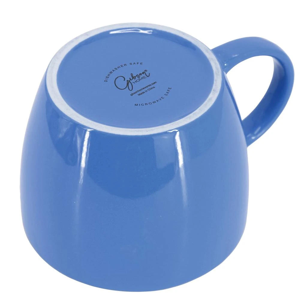 Gibson Home On The Go 4 Piece 25 Ounce Stoneware Soup Cup Set with Lid in Blue 3