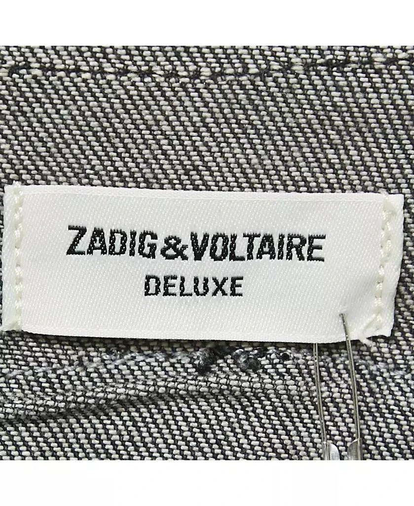 Pre-Owned Zadig 
Voltaire Women
s Grey Washed Denim Collar Neck Jacket 4