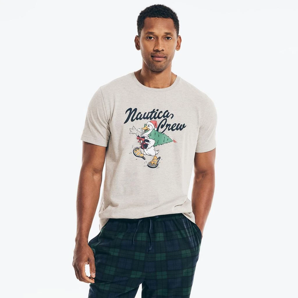 Nautica Nautica Mens Holiday Graphic Sleep T-Shirt 1