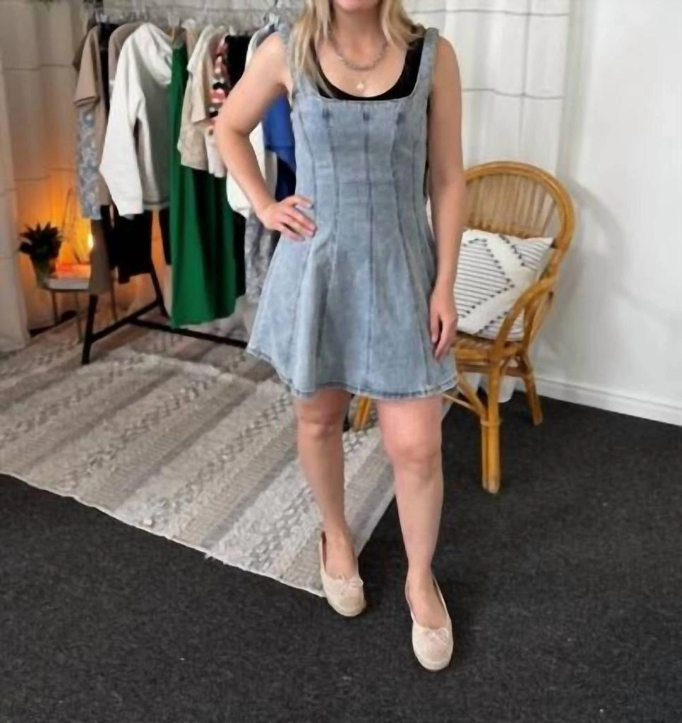 Rd Style - Short Denim Dress  On Sale Now with Up to 45% Off | Discover  Exclusive Deals & Savings at BeyondStyle  Authentic RD Style women >  dresses > mini|rd-style-short-denim-dress-in-blue|blue|clothing|dresses |mini|om|solid|women