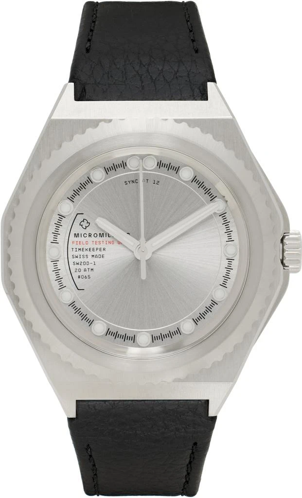 MICROMILSPEC Silver & Black Field Testing Unit Watch 1