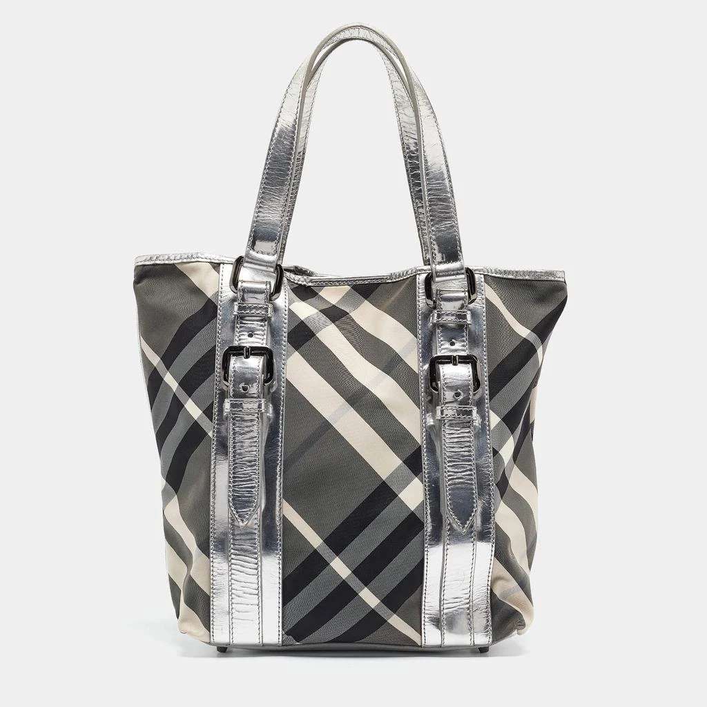 Burberry Burberry Silver Beat Check Nylon Victoria Tote 1