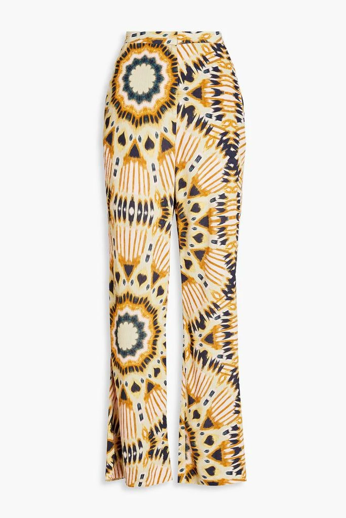 ba&sh Clyde printed crinkled-crepe wide-leg pants 1