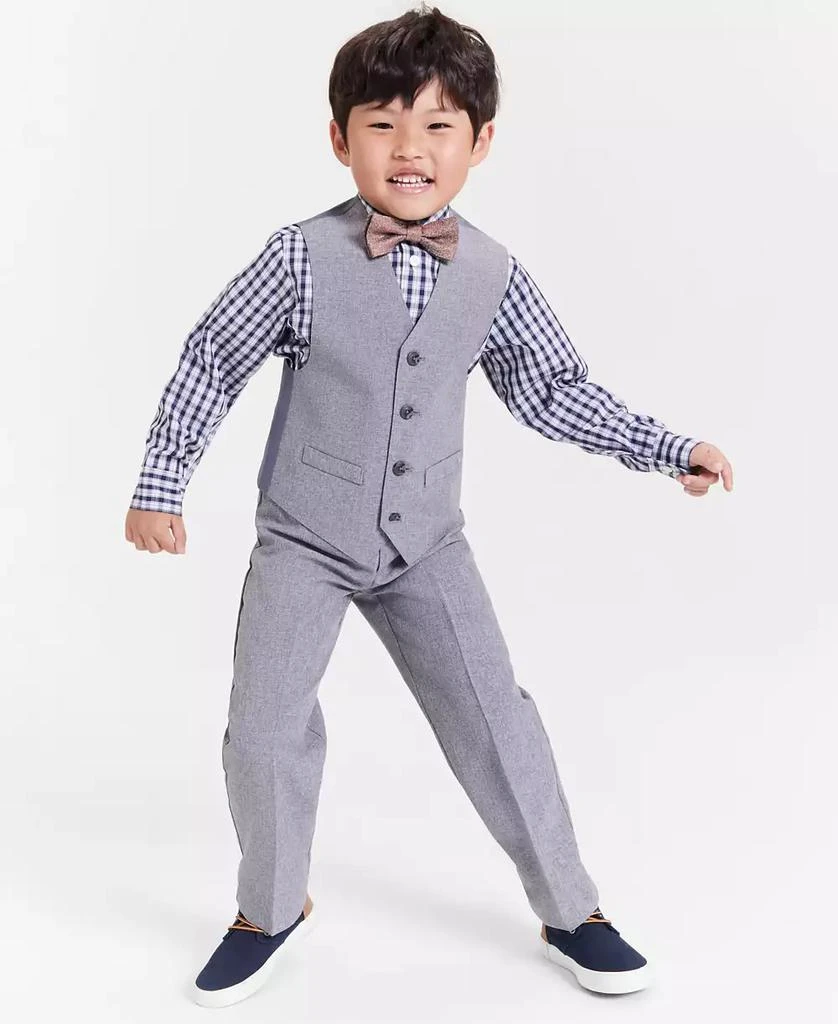 Nautica Toddler and Little Boys Silverware Heather Poplin Vest Set 1