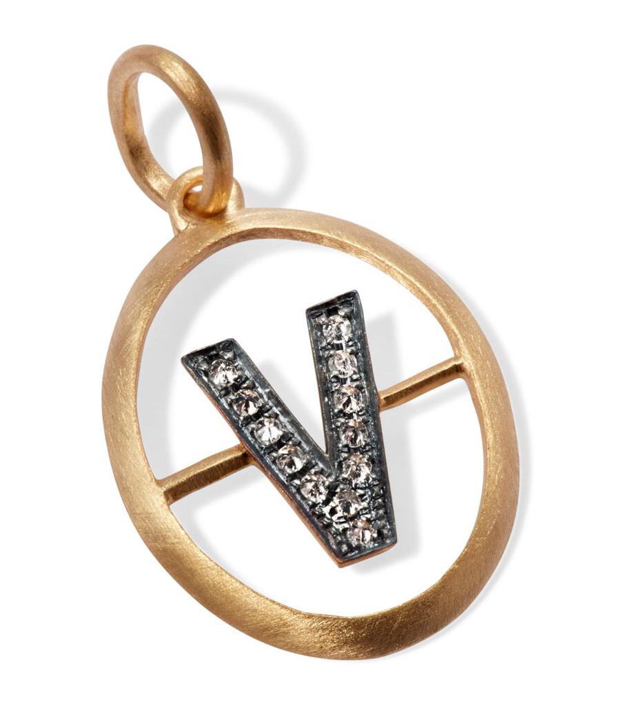 Annoushka Yellow Gold and Diamond V Pendant