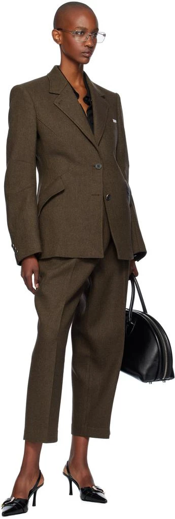 Helmut Lang Brown Zoot Trousers 4