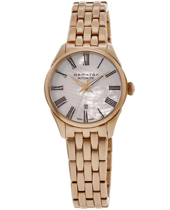 Hamilton Hamilton Jazzmaster Lady Auto Mother of Pearl Dial Rose Gold PVD Steel Women's Watch H42245191 1
