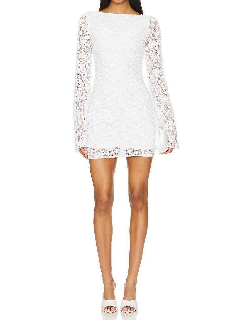 Lovers + Friends Eloise Embellished Mini Dress In White