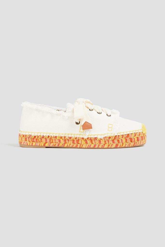 Zimmermann Lace-up canvas platform espadrilles