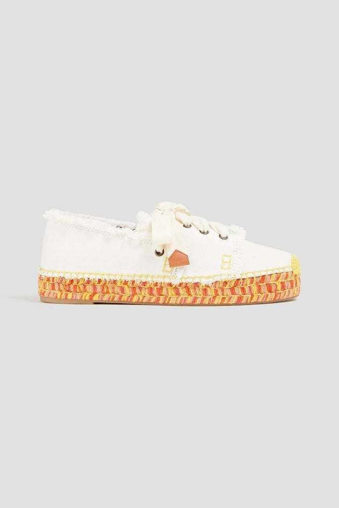 ZIMMERMANN Lace-up canvas platform espadrilles 1