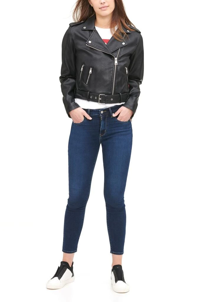 Levi's Faux Leather Fashion Belted Moto Jacket 10