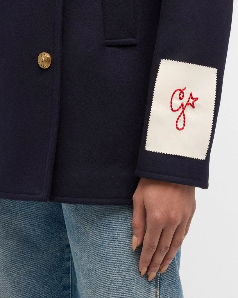 Golden Goose Wool Double-Breasted Button Peacoat 7