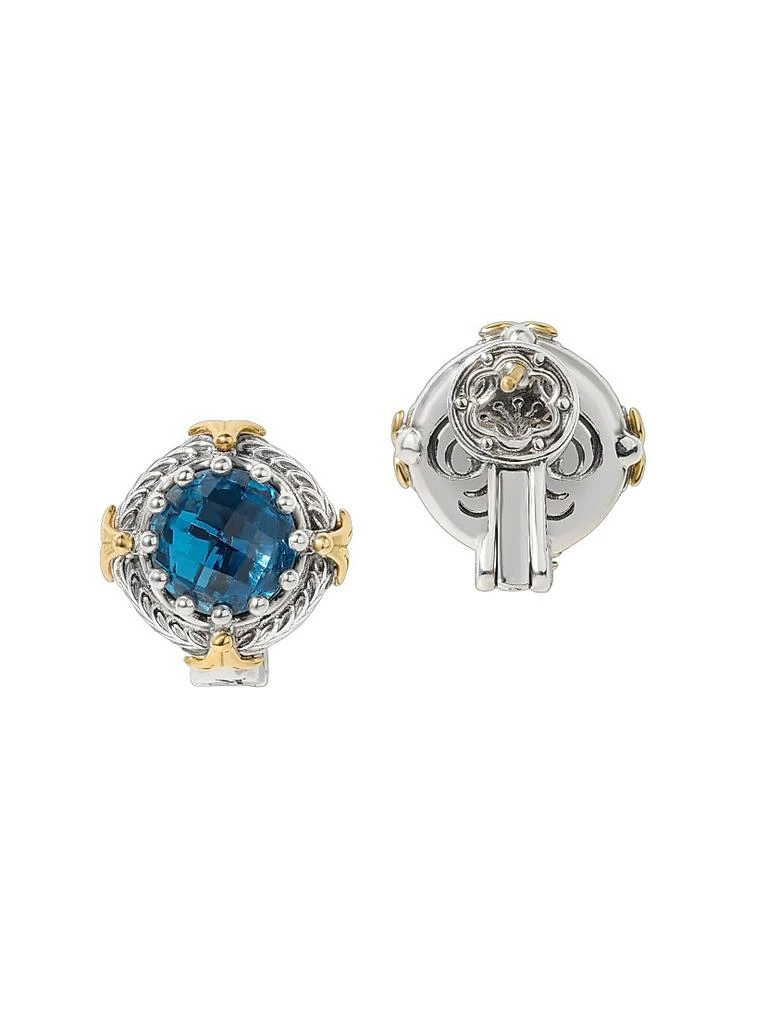 Konstantino Anthos Sterling Silver, 18K Yellow Gold & Blue Spinel Earrings 2