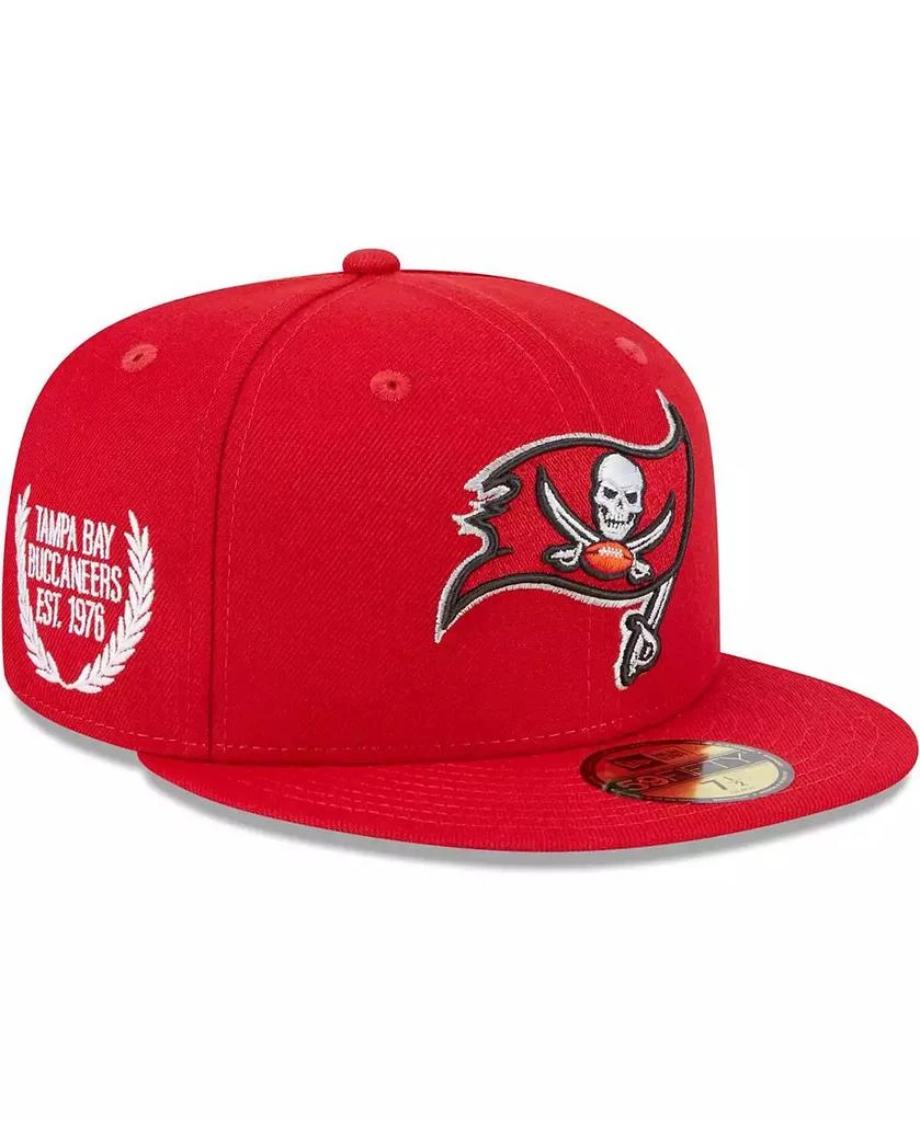 New Era Men's Red Tampa Bay Buccaneers Camo Undervisor 59FIFTY Fitted Hat 1
